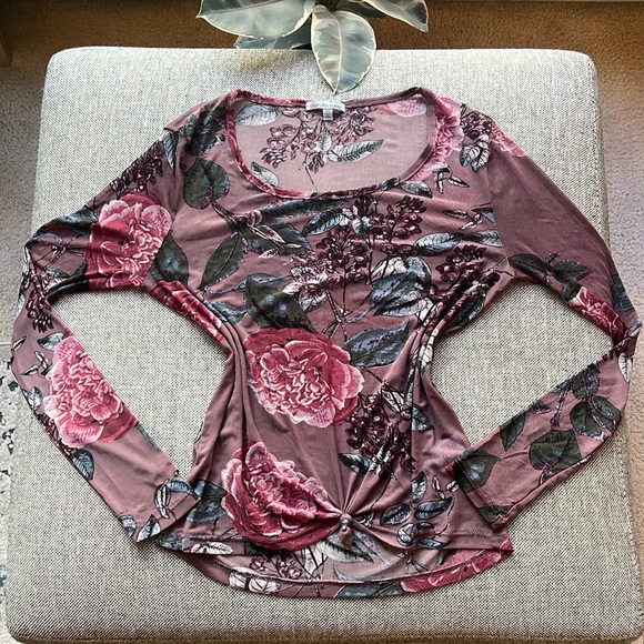 Y2K Vintage Sheer “Night Garden” Floral Top, Circa 2005 - Picture 1 of 16